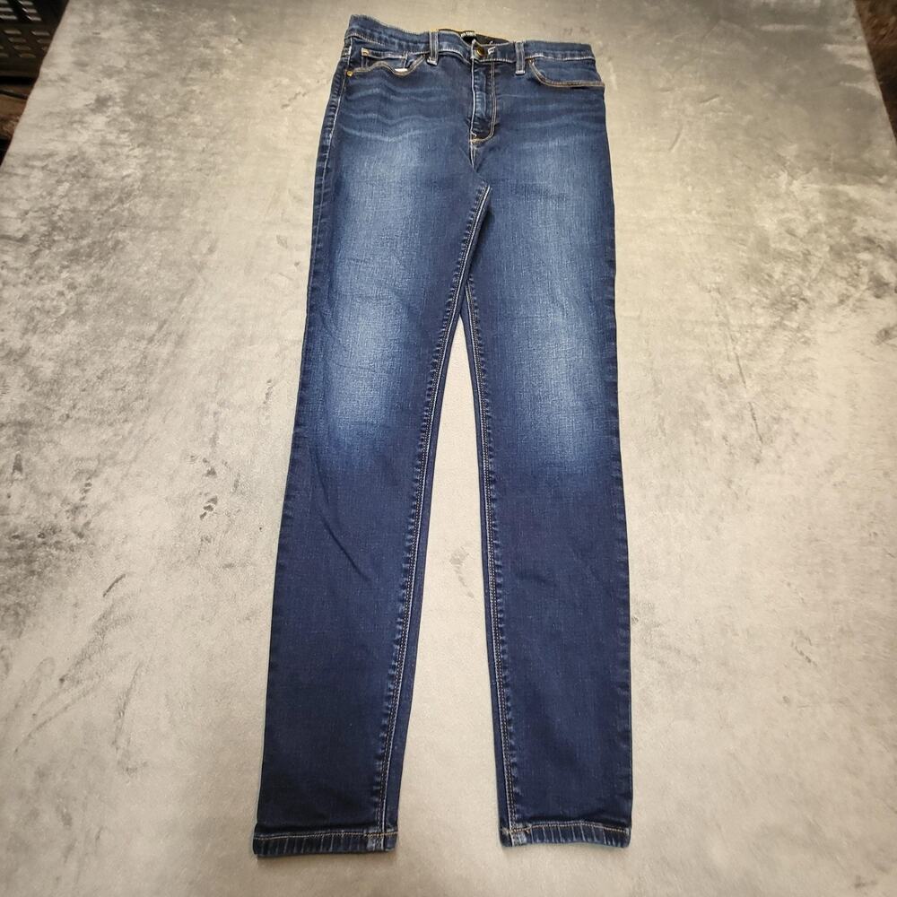 Hudson Jeans Womens 29 Blue Barbara Super Skinny Mid Rise Dark Wash Stretch